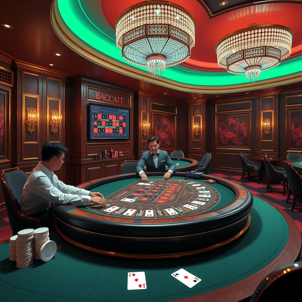 Live Baccarat Squeeze with close-up of card reveal