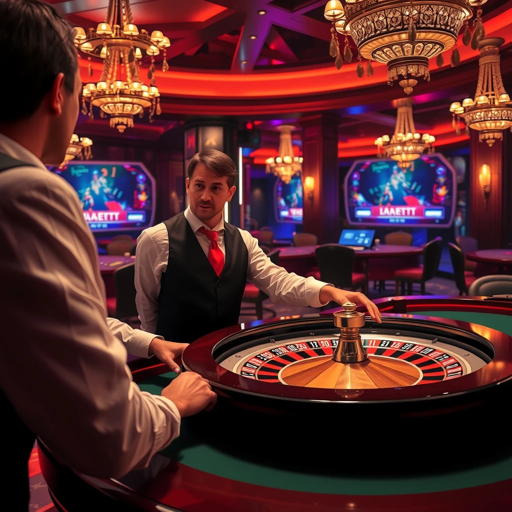 Live Roulette with professional dealer and spinning wheel