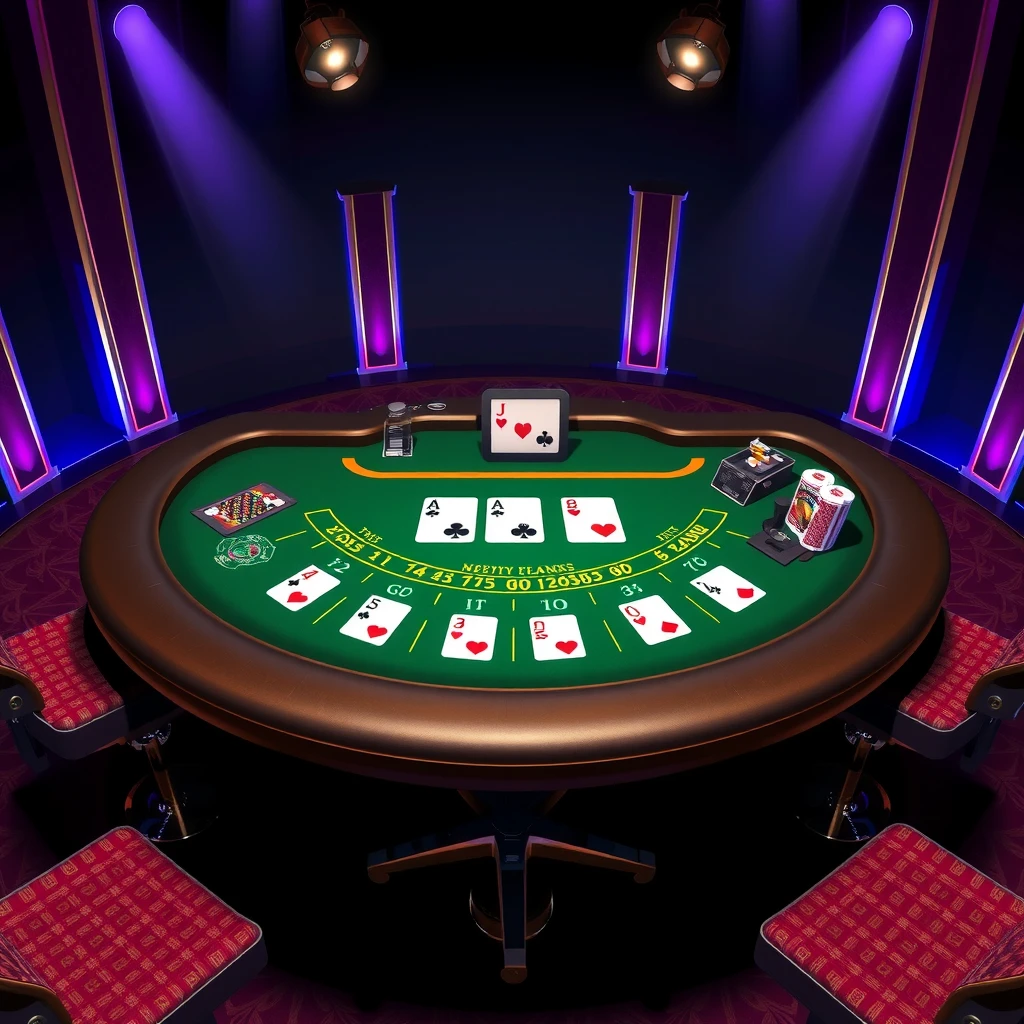 Premium Blackjack game with realistic table and cards